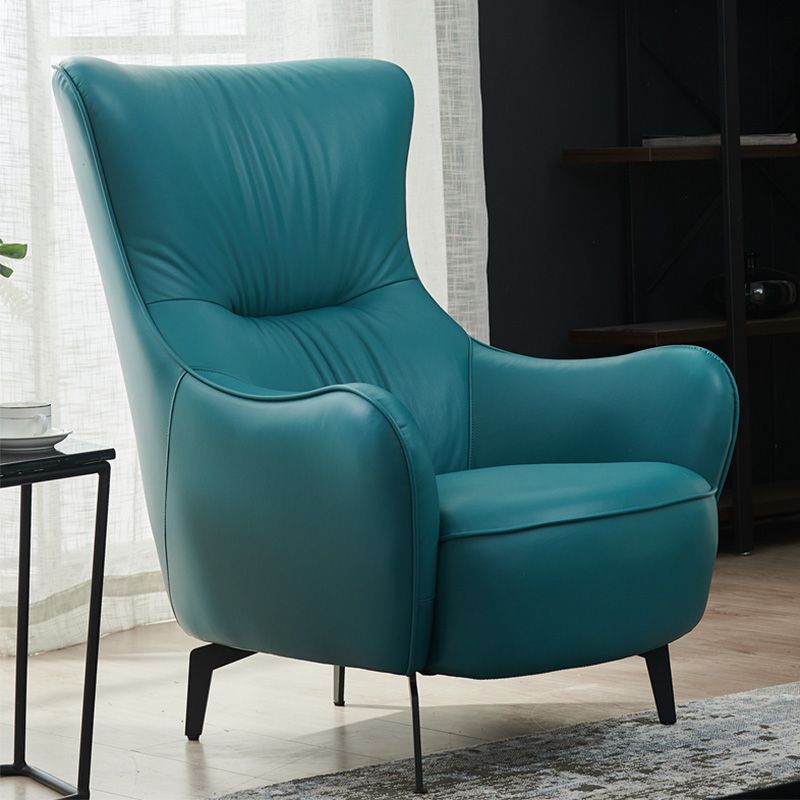 Nordic Single Chair Modern Simple Tiger Chair Leather Single Sofa Light Luxury High Back