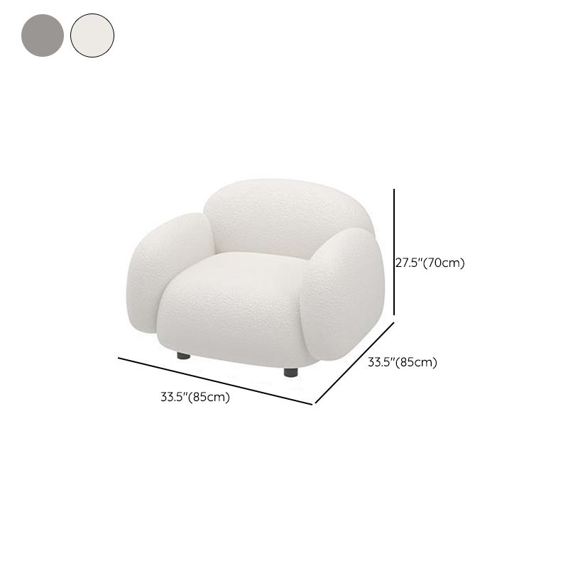 Contemporary Stain Resistant Settee Recessed Arm Sofa for Living Room