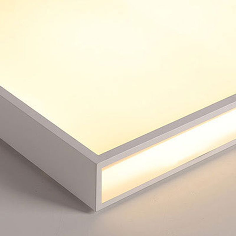 Lámpara de techo rectangular moderna con pantalla acrílica para sala de estar