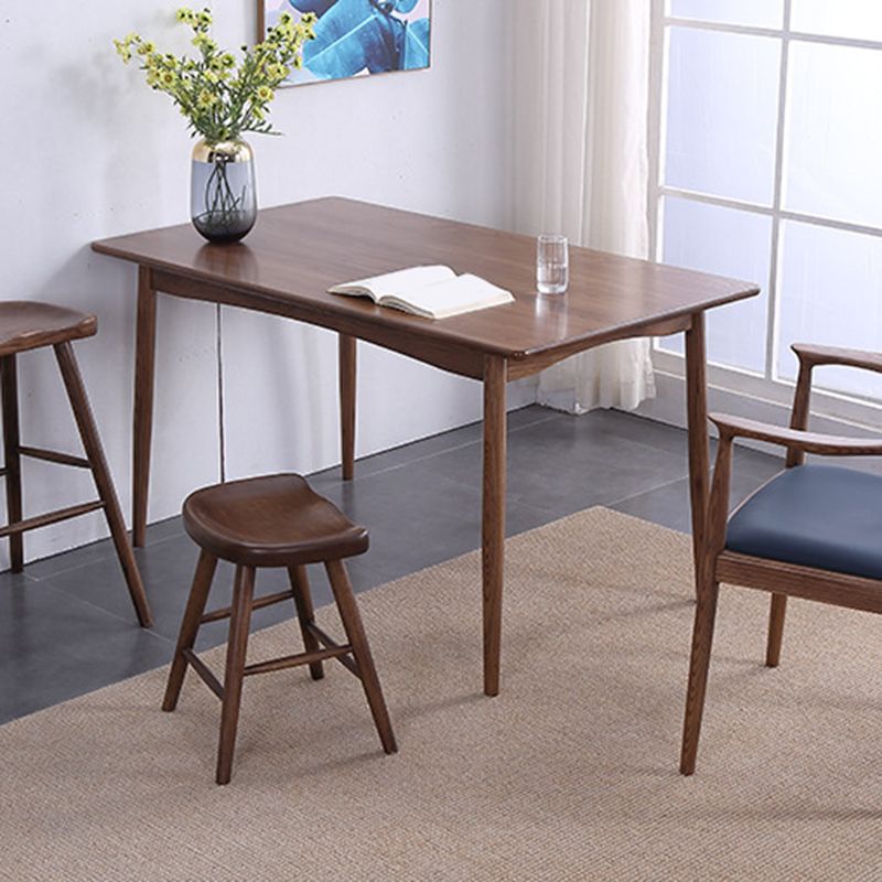 Modern Dining Rectangle Table Wooden Table with Wood Legs for Home
