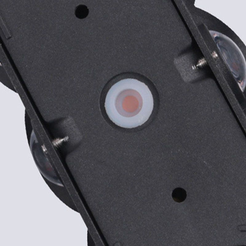 Zwarte geometrische LED -wandlamp in moderne beknopte aluminium outdoor waterdichte wandwandeling