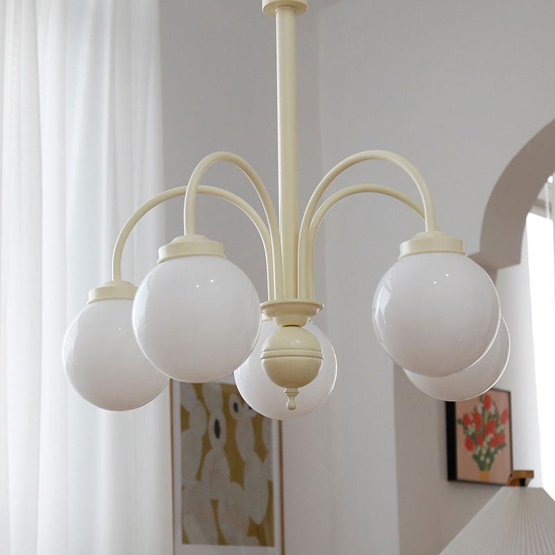 Glass Simplicity Style Chandelier Globe Multi Light Hanging Light for Restaurant