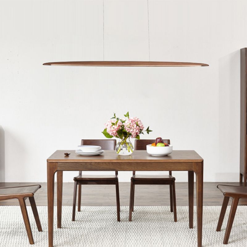 Luci a sospensione contemporanea per l'illuminazione dell'isola lineare dell'isola della cucina in legno