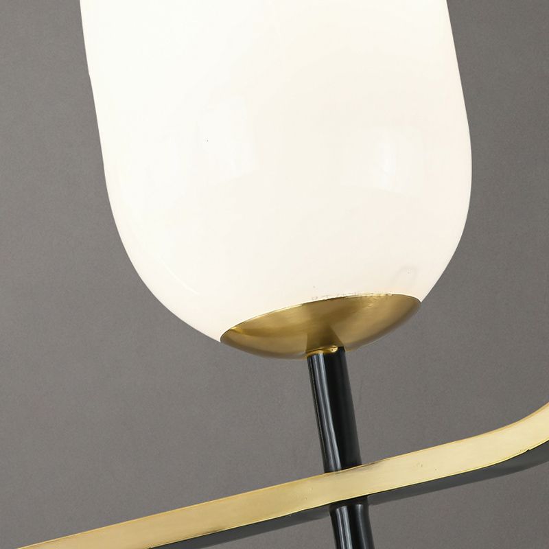 Accesorios de iluminación de la isla de cilindro modernos de vidrio 3 iluminación colgante de luz