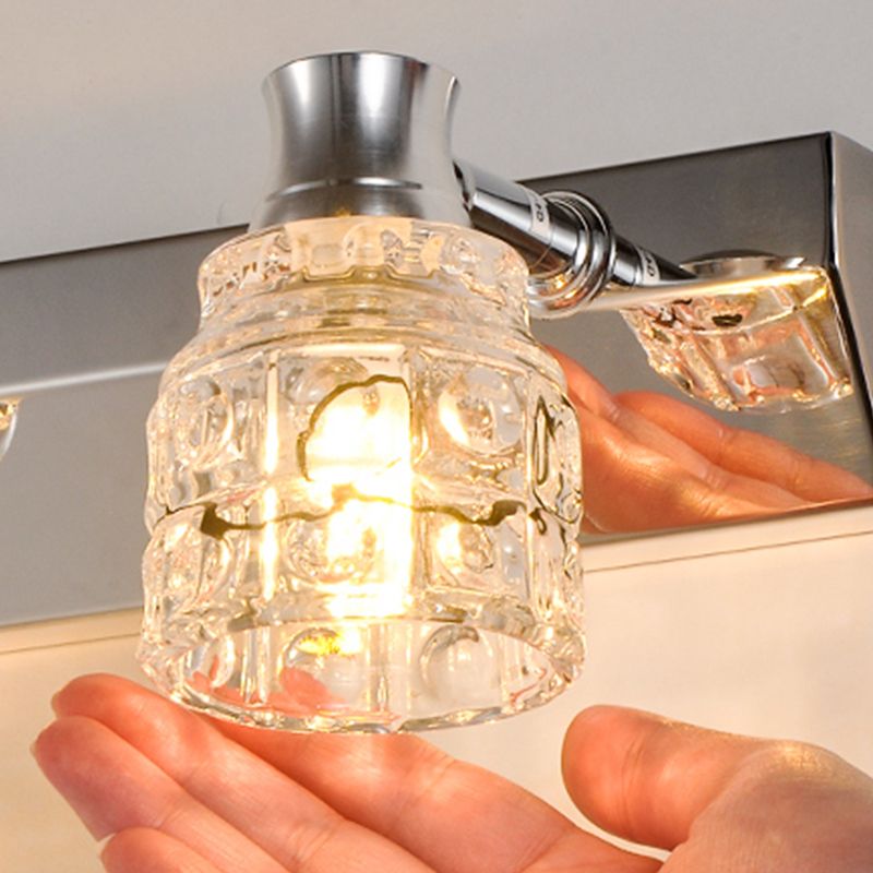 Moderno de maquillaje espejo de maquillaje de baño acero inoxidable acero inoxidable lámpara de espejo simple