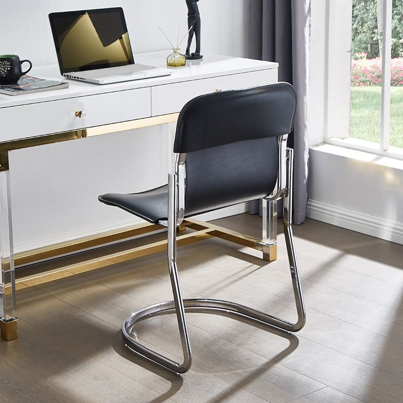 Metal Kitchen Dining Chairs Contemporary Dining Side Chair in Black