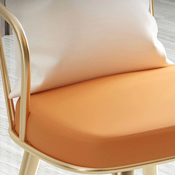 Glam Dinette Set with Metal Chairs 1/4/5 Pieces Glossy White Dining Table Set