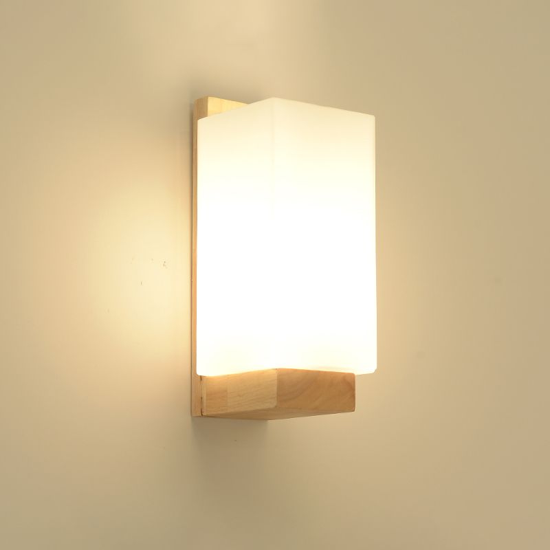Lampada da parete moderna per parete geometrica 1 muro di vetro 1 luci di applique a parete leggera in bianco