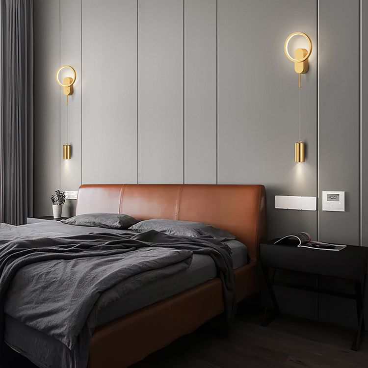 Lámparas de pared LED geométrica de metal estilo moderno de estilo múltiple luminos