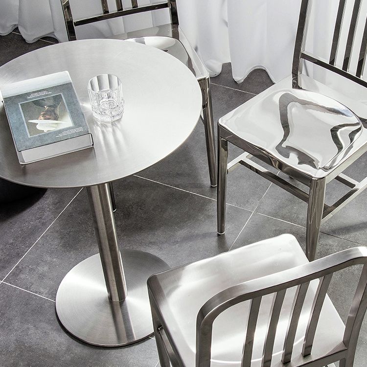 Metal Industrial Dining Table Stainless Steel Table for Kitchen and Dining Room