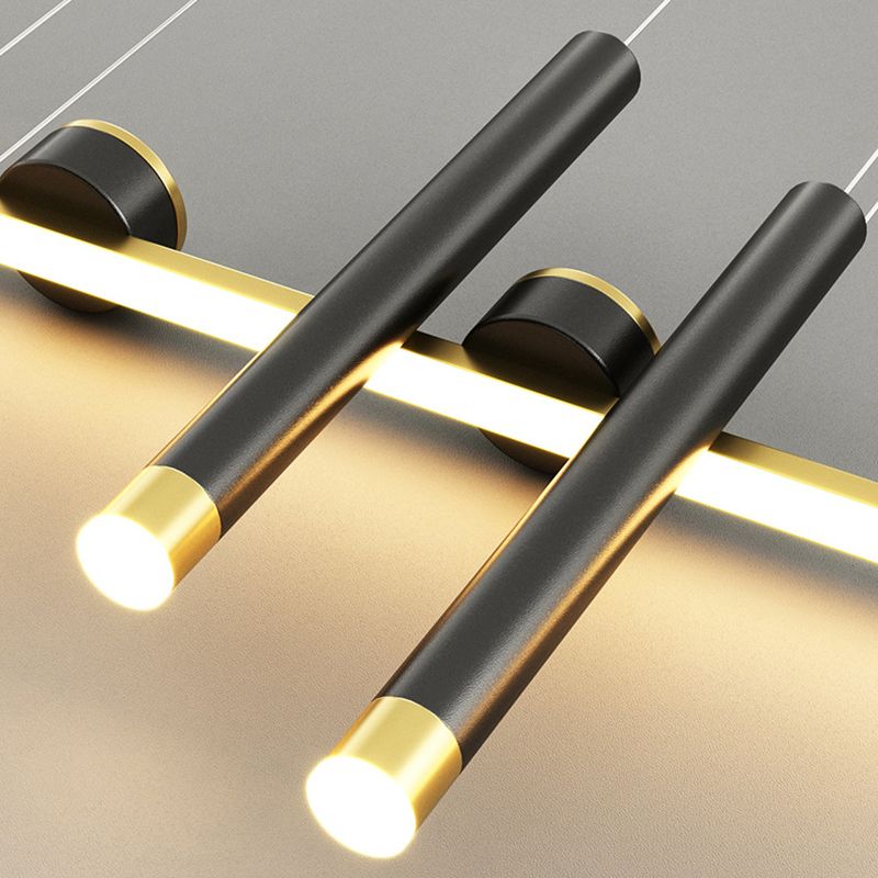 Moderne geometrie Island Lichtarmaturen Multi-hoofd restaurant Hangende lamp met Spotlight