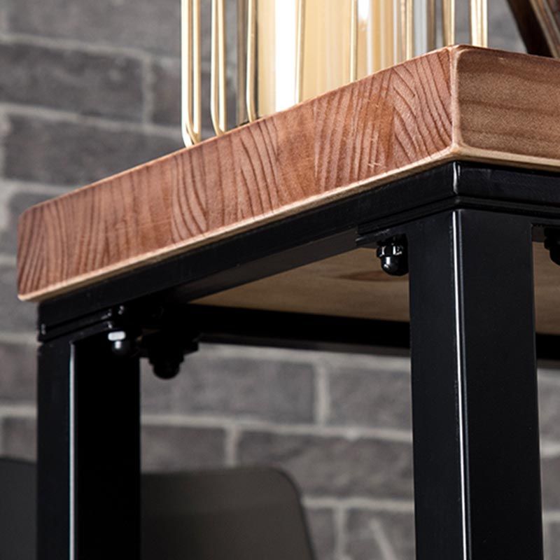 Industrial Bar Table Set 1/4 /9 Pieces Solid Wood Counter Table for Indoor