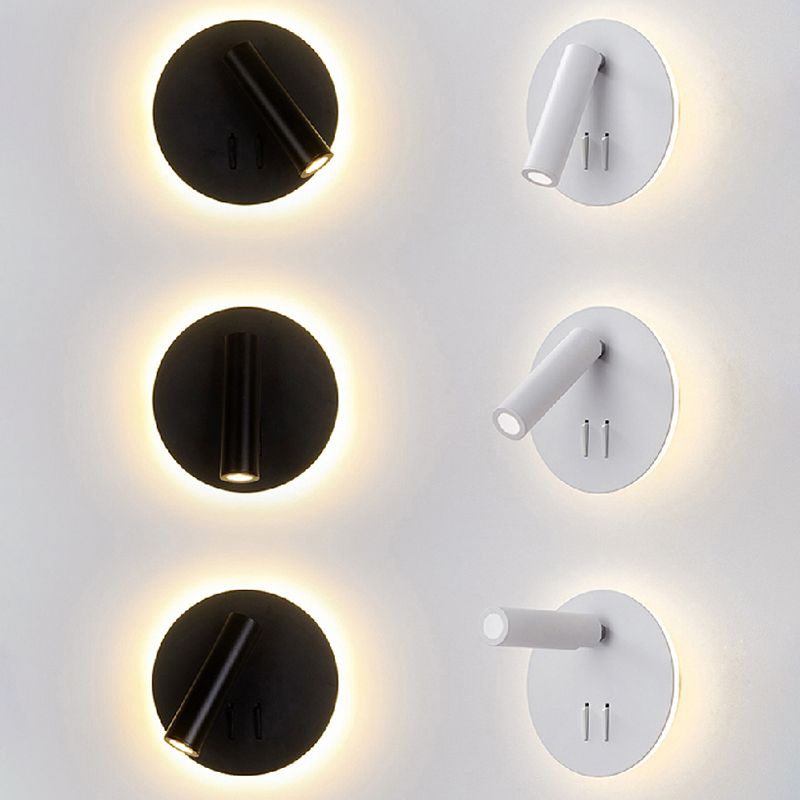 Modern Metal Wall Light Geometric 2 Lights Reading Wall Sconce for Living Room