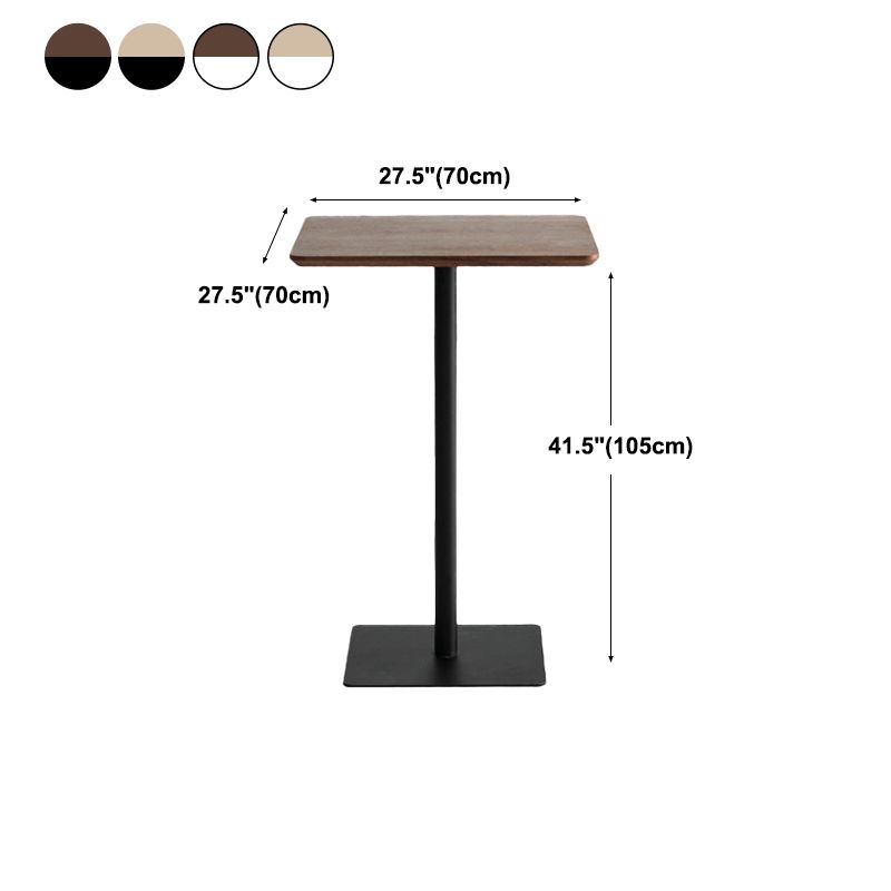 42-inch Height Bar Table Industrial Style Pub Table with Wood Top for Dining Room
