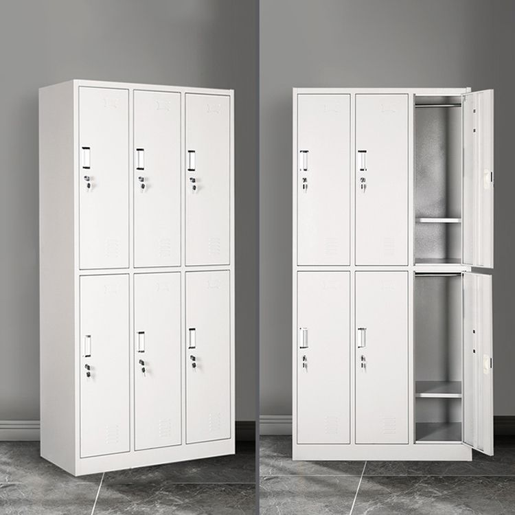 Metal Contemporary Cabinet for Bathroom White Steel Storage Cabinet