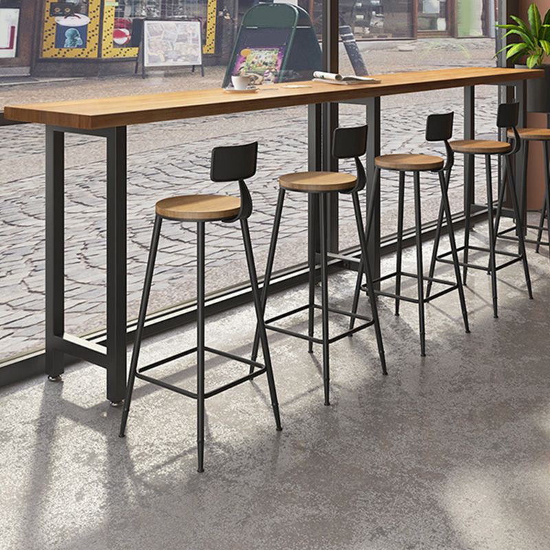 Rectangular Bar-height Table Solid Wood Bar Table with 41.3-inch Height