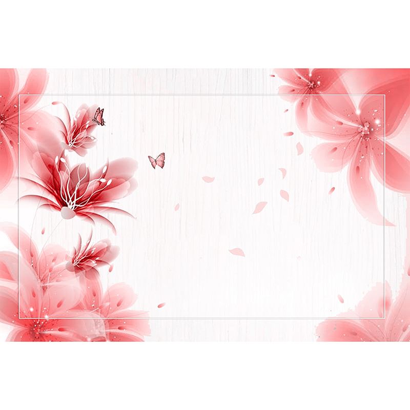Illustration Stain Resistant Mural Wallpaper Plant Decoration Living Room Wall Mural