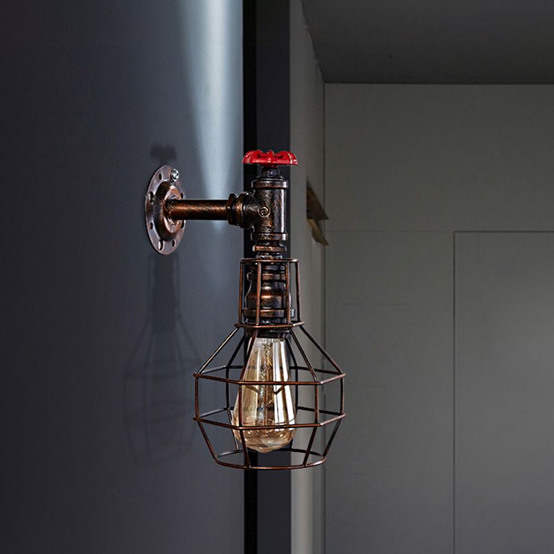 Globe Caged Corridor Wall Light Schaft