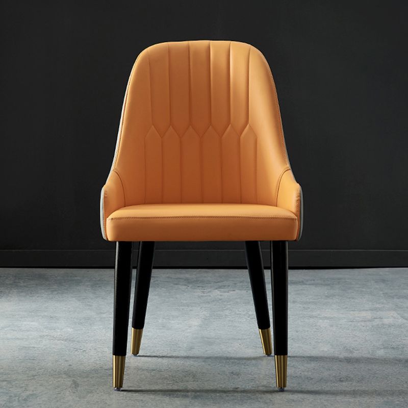 Glam Kitchen Dining Chairs Upholstered Side Chairs with Wood Legs