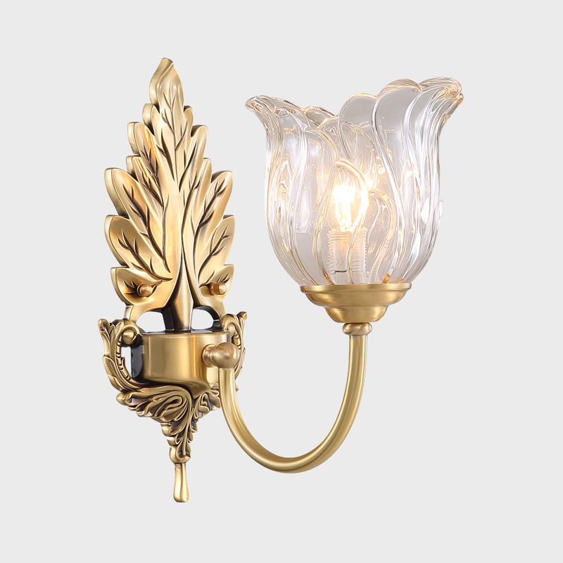 Bloom Liver de montaje en la pared de la pared Classic Clear Wicking Vids 1/2 Heads Gold Wall Platining