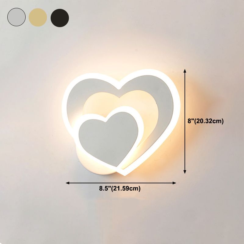 Modern Style Geometric Wall Mounted Lamps Metal 2 Lights Wall Lights