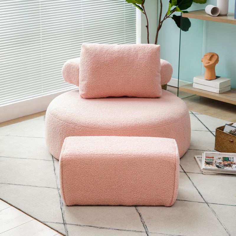 Modern Pillow Back Armless Living Room Solid Color Parsons Chair