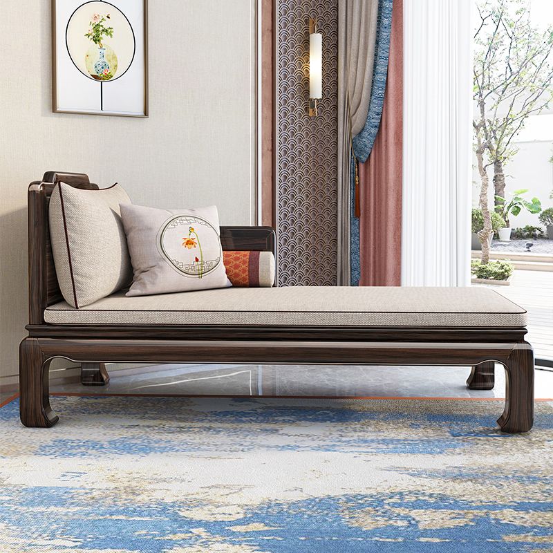 Traditional with Arms Chaise with Pillow Round Arms for Bedroom Living Room
