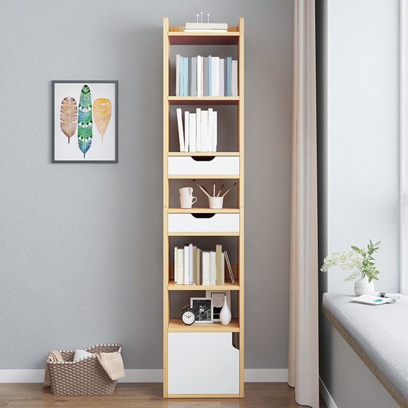 Modern Bookcase Open Back Engineered Wood Bookshelf for Study Room