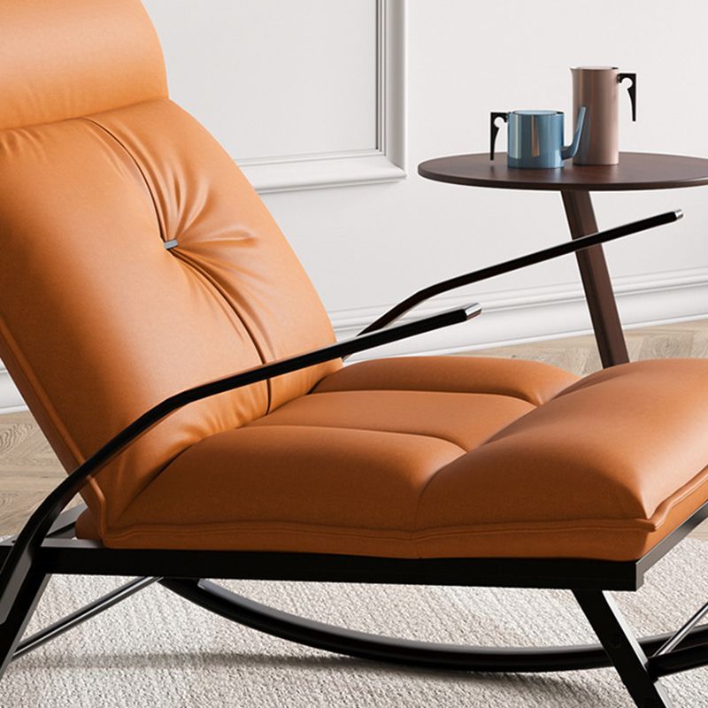 Modern Rocker Chair Metal Frame Doll Cotton Cushion Spindle Rocker Chair for Living Room