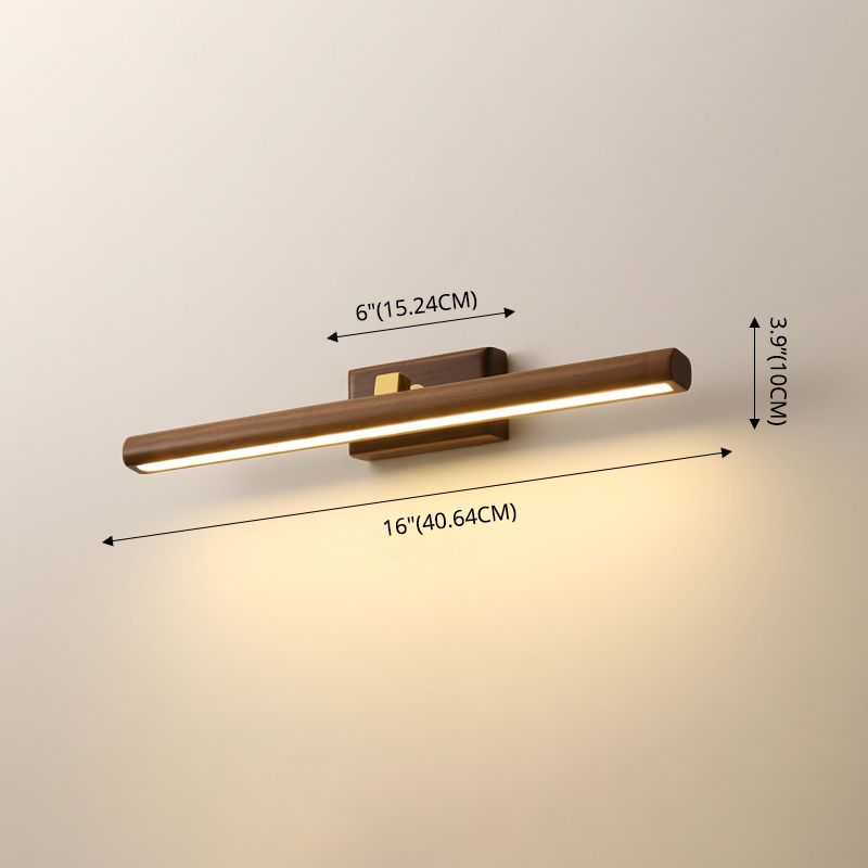 Stile minimalista Vanity Light Bar Walnut LED Vanity Mirror Lights per tavolo da toeletta