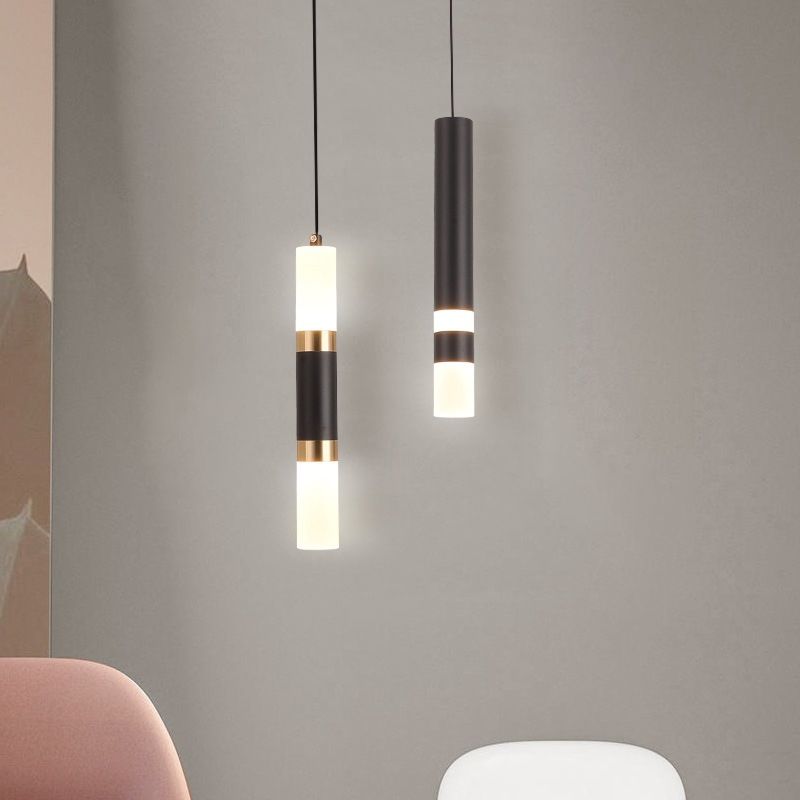 Plafonnage suspendu à suspension LED minimaliste suspension cylindrique suspension