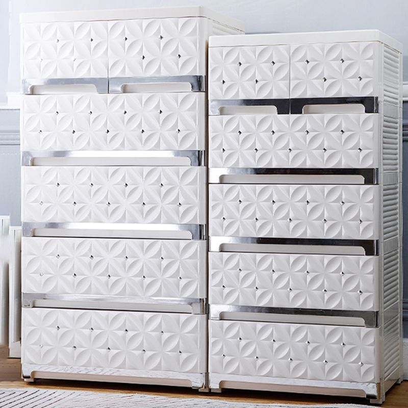 Ultra Modern Vertical Kids Dresser Set Plastic Kids Furniture with Drawers