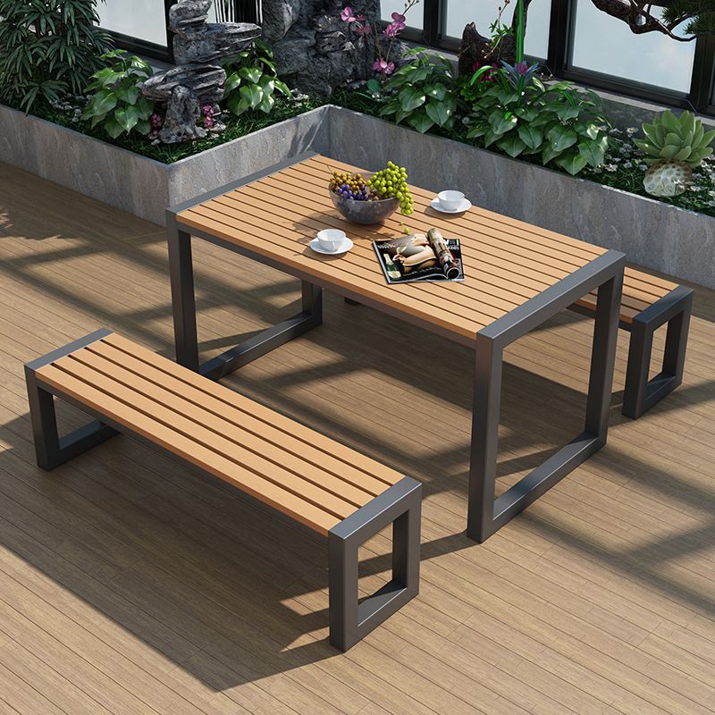 Modern 1/2/3 Pieces Rectangular Picnic Table Manufactured Wood Dining Picnic Table