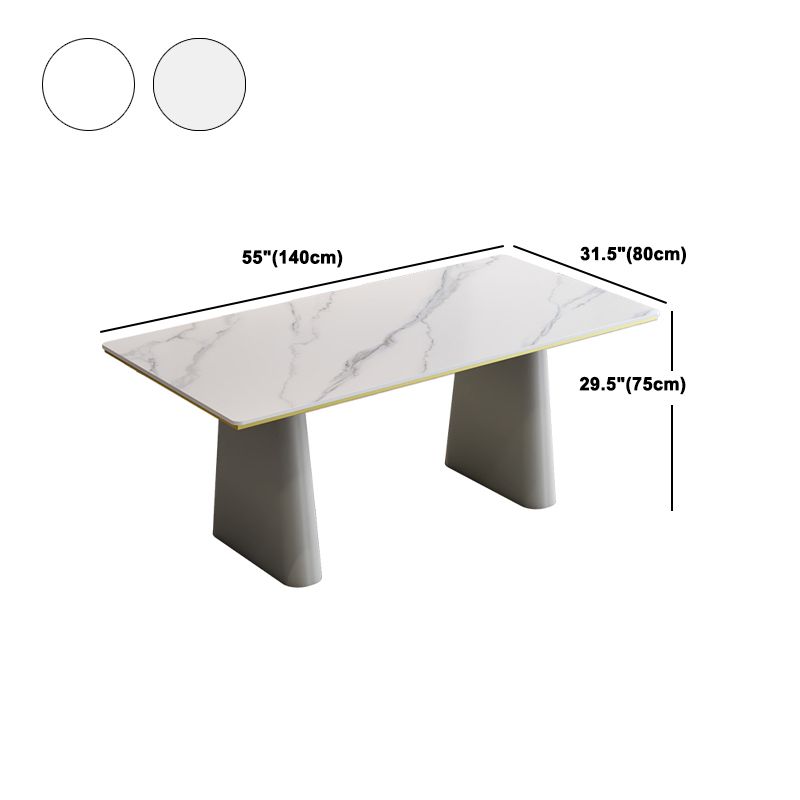 Modern Style 1/5/7 Pieces Dining Set Rectangle Stone Dining Table for Dining Room