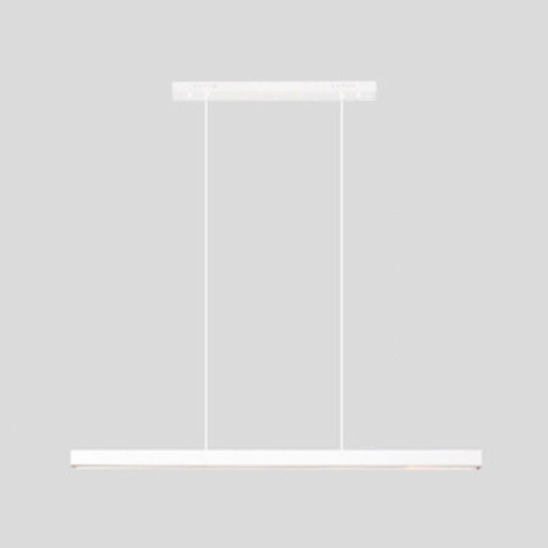 Einfacher Stil Rechteckinsel Island Kronleuchter 1-Kopf-LED-Anhängerbeleuchtung mit Acrylschatten