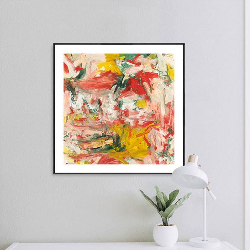 Peinture à l'huile abstraite, toile enveloppée, Art moderne, décoration murale texturée de couleur douce pour chambre