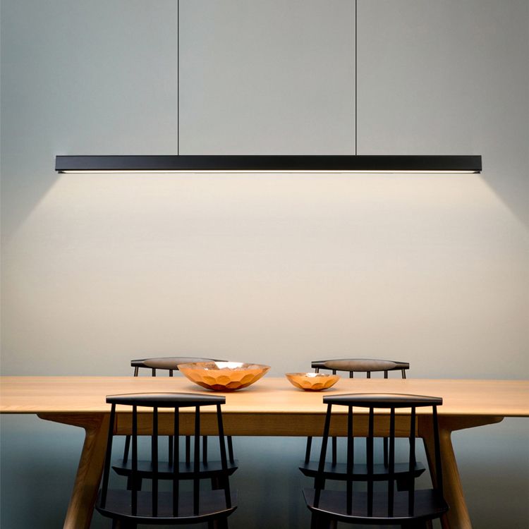 1-leichte LED-Inselleuchte einfache Stil Lineare Hanglampe mit Acrylschatten