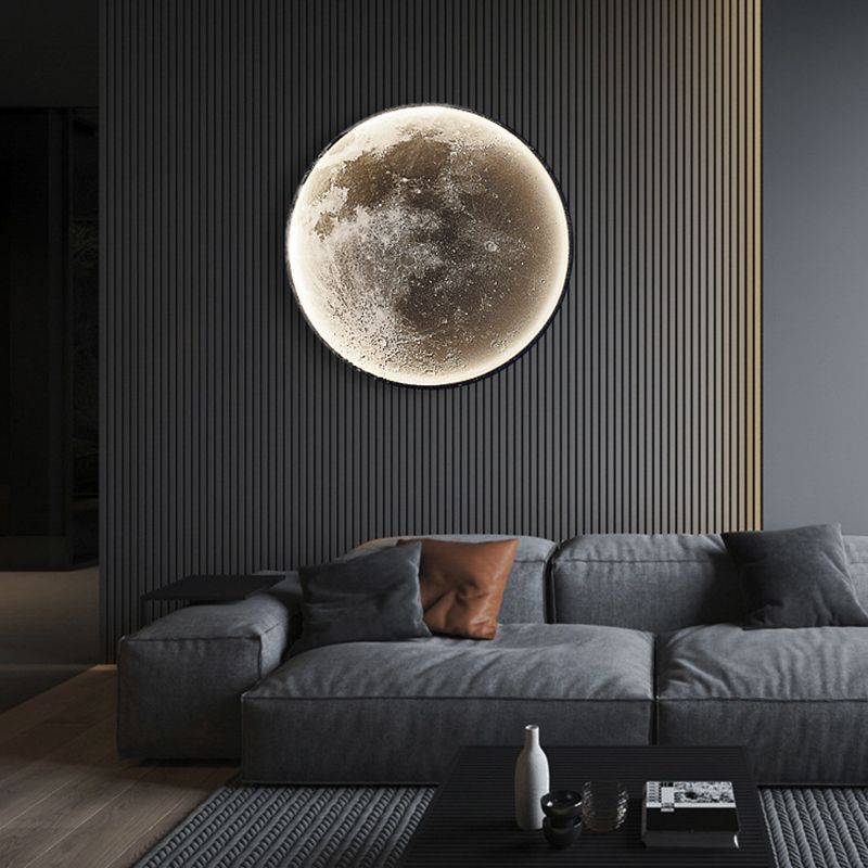 Modern Round Disc Wall Mounted Light Fixture 1 Light Flush Mount Wall Sconce with Acrylic Shade