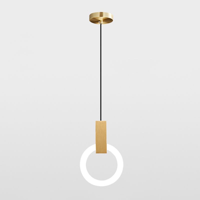 Circle Shape Metal Pendant Lights Modern Style Hanging Lamps