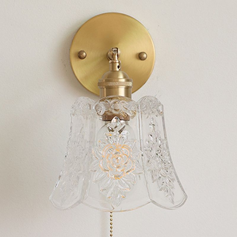 Lampada da parete geometrica in stile industriale vetro 1 a parete leggera illuminata