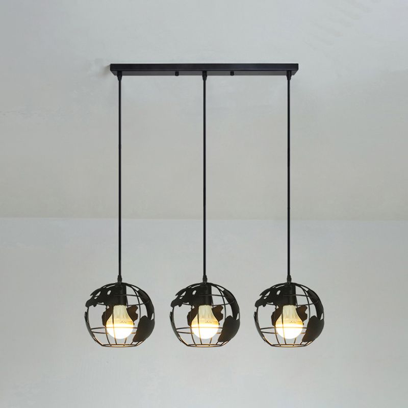 Macaron de suspension du globe Macaron 3 lumières suspendues pour salle à manger