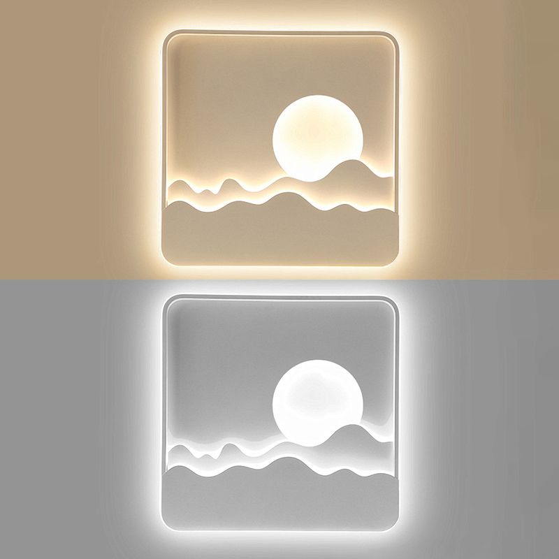 Geometrische Form Metallwandlicht moderne Stil 1 Lichtwand montieren Licht in Weiß