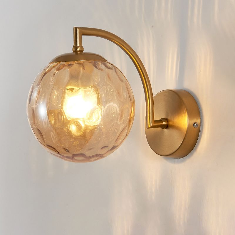 Modern Wall Lamp Glass Shade Wall Vanity Lights for Powder Room Washroom