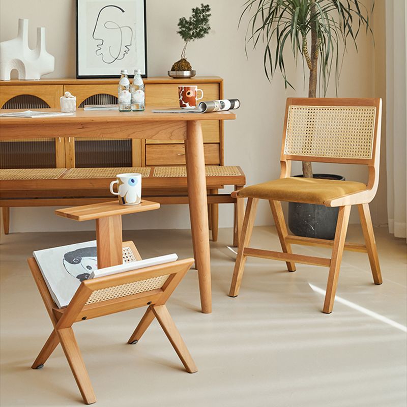 Traditionele stijl eetstoelen keukenarmloze zijstoelen met houten benen