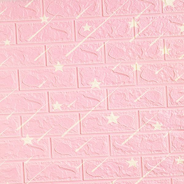 Modern Wall Panel Peel and Stick Cartoon Print Waterproof Wall Paneling
