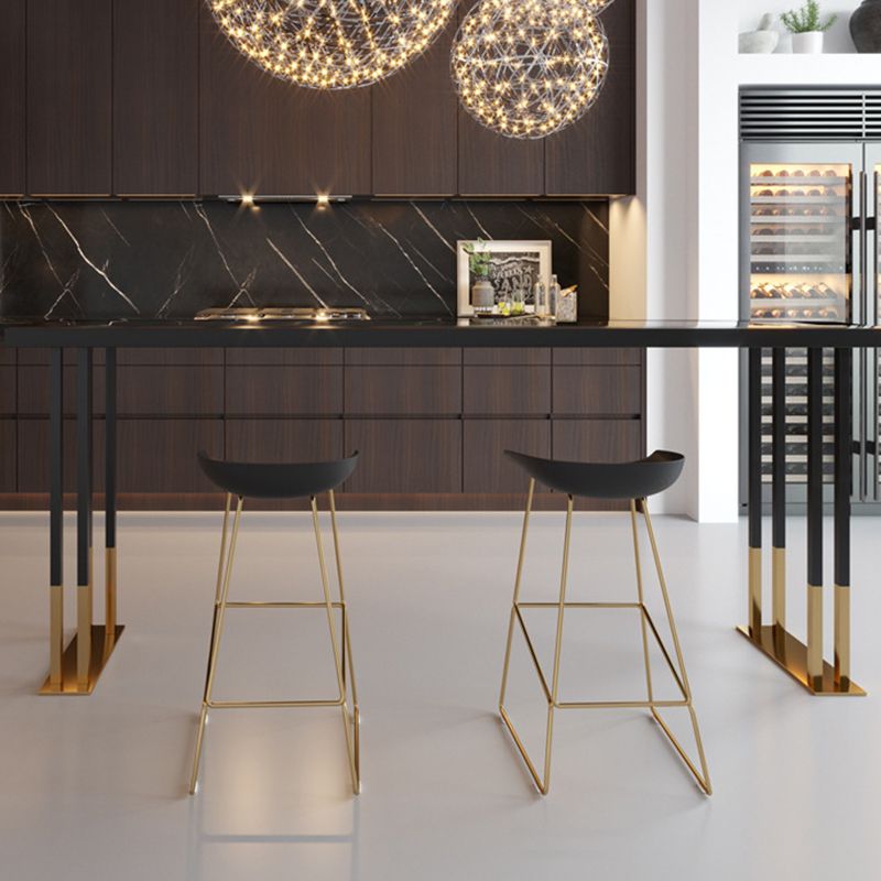 Industrial 1/2/3/5 Pieces Bar Table Set Rectangle Wood Bar Table with Metal Stools