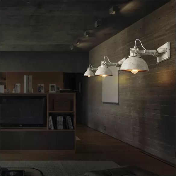 Destgierte weiße Kuppel Wandleuchte Bauernhausstil Metal 1 Licht Innenleuchte Leuchte