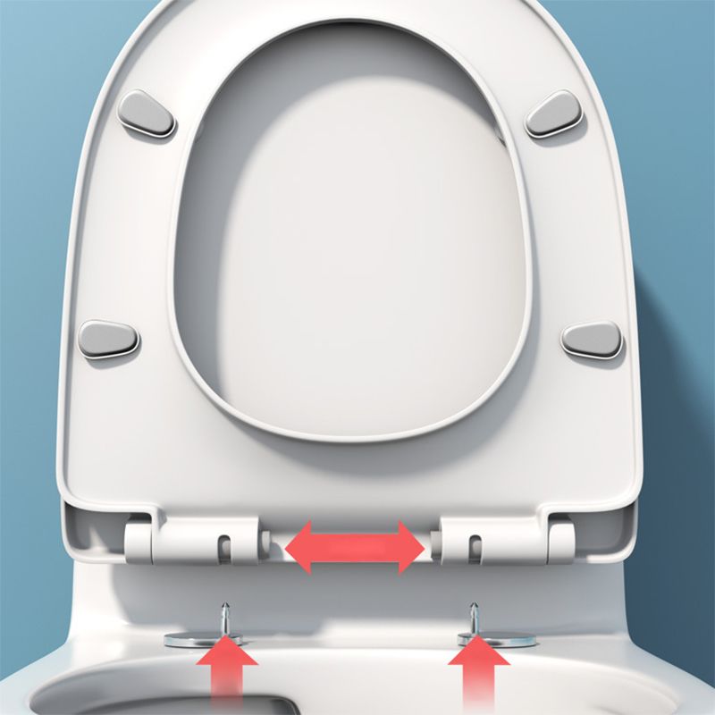 Modern Floor Mounted Toilet One Piece Flush Toilet with Toilet Seat