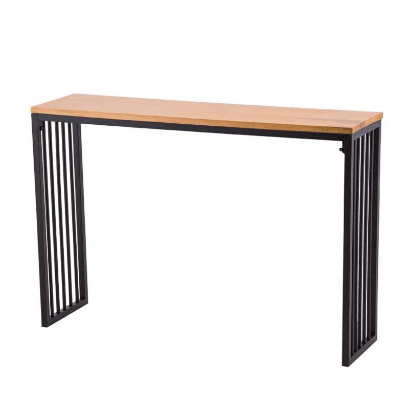 Modern Bar-height Table with Black Base 41.3-inch Height Table for Patio Use