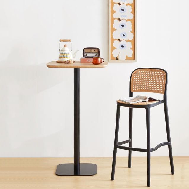 Scandinavian Counter Stool Plastic Furniture in Matte Finish for Indoor